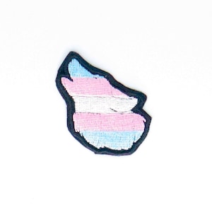 Pride Wolf Embroidered Patch: LGBTQIA+ Flag Colors