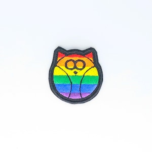 Pride Owl Embroidered Patch: LGBTQIA+ Pride Flag Colors