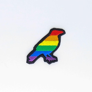 Pride Crow Embroidered Patch: LGBTQIA+ Pride