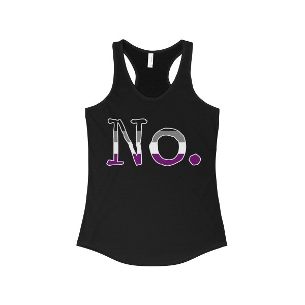 No Typwriter Font Asexual Pride Women's Racerback Tank Ace lgbt Queer Pride Flag gift AVEN