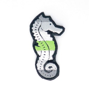 Pride Seahorse Patch lgbtqipa lgbtq queer pride lgbt gay pride flag bisexual pansexual trans transgender asexual aromantic