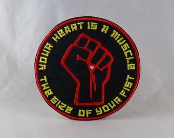 Your Heart Is A Muscle The Size Of Your Fist patch resistance queer revolution LGBT LGBTQ