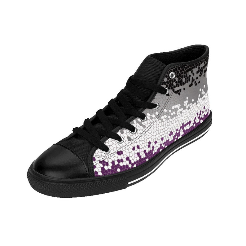 Ace Pride Flag Mosaic Womens Sizing Hightop Sneakers Asexual Pride Lgbt Lesbian Bisexual Transgender Queer