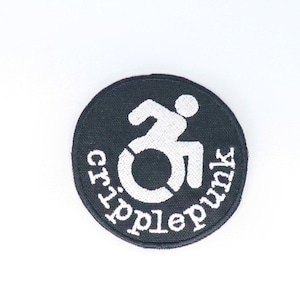 Cripplepunk with active disability icon patches chronic illness disabled pride encouragement spoonie gift