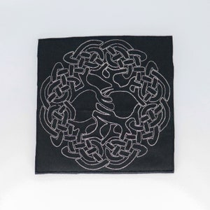 Celtic knotwork back patch Yggdrasil Tree of Life embroidered patch