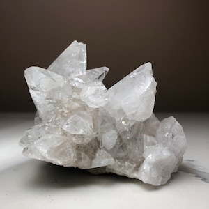 calcite cluster | calcite points | calcite and pyrite | calcite crystal cluster with pyrite on matrix // Mexico