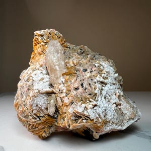 Cerussite On Matrix | Cerussite Crystal with Barite Galena and Aragonite| Mineral Specimen