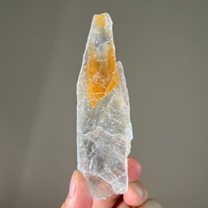 Selenite Crystal with Iron Phantoms | Natural Gypsum with Inclusions