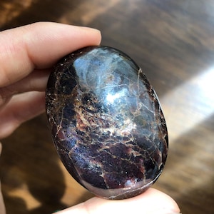Almandine Garnet Palmstone | Polished Red Garnet Stone