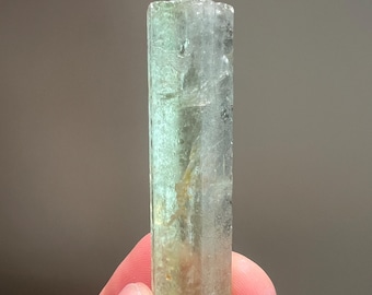 Blue Green Beryl Crystal | Aquamarine Mineral Specimen from Brazil