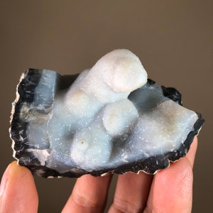 Druzy Quartz on Chalcedony