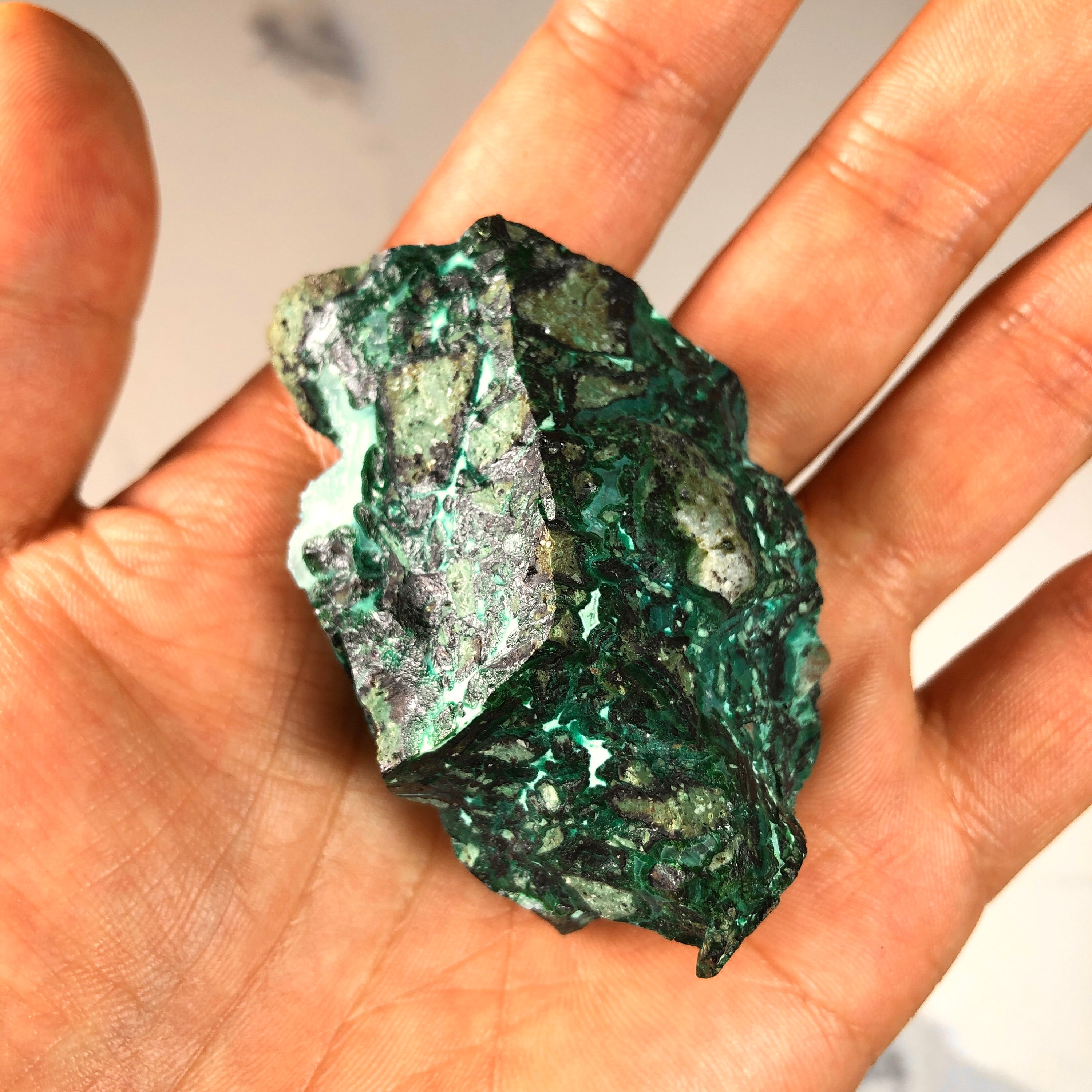 クリソコラとドゥルージークォーツ | コレクター向け鉱物標本 - Etsy 日本