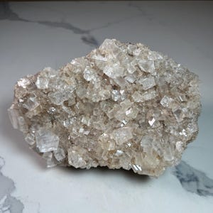 Calcite | Natural Clear Calcite Crystal Cluster on Matrix