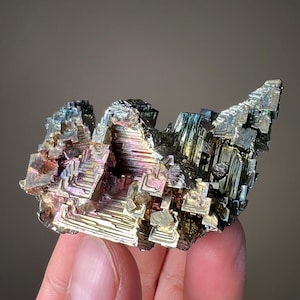 Bismuth | Rainbow Bismuth Crystal | Iridescent Metallic Mineral | Unique Bismuth Specimen