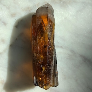 Citrine Quartz Point | Natural Zambian Smoky Citrine | Raw Crystal Specimen