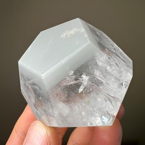 Clear Quartz Dodecahedron: Phantom Inclusions, Sacred Geometry
