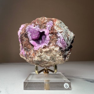 Cobaltoan Calcite | Pink Cobalt Bearing Calcite Stone | Gem Cobaltoan Calcite Crystal on Matrix | Mineral Specimen