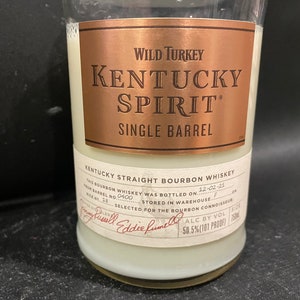 Wild Turkey Candle Kentucky Spirit Bourbon Whiskey BOTTLE Soy Candle. 750ML. Made To Order. image 3