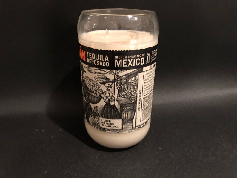 Large Espolon Candle/1 Liter Espolon Tequila Candle/Espolon Etsy