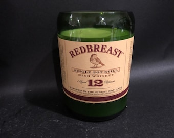 Redbreast Candle Redbreast 12 Year Irish Whiskey Bottle Soy Candle. 750ML. Made To Order/ Red Breast Irish whiskey candle