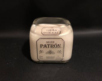 Patron Candle/Patron Tequila Candle/Patron Tequila  Recycled Bottle Soy Candle /Patron Tequila Gift