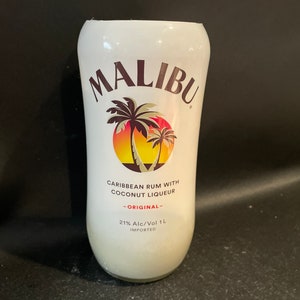 Malibu Rum Candle/Large 1 Liter  Malibu Rum BOTTLE Soy Candle1 Liter vs 750ML Means 35% More Wax, Scent, And Burn Hours