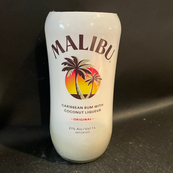 Malibu Rum Candle/750ML Malibu Rum BOTTLE Soy Candle. Made to order