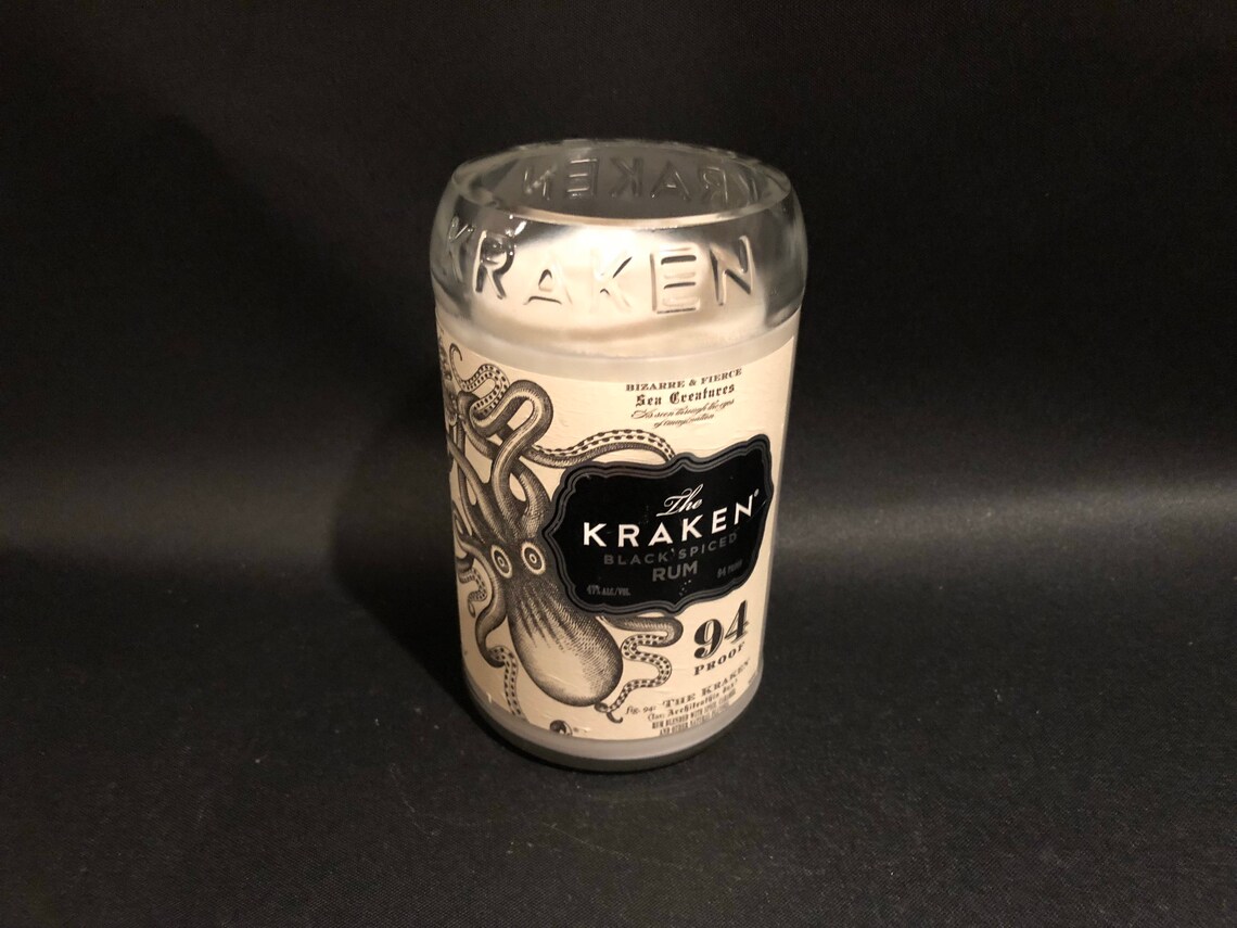 The Kraken Rum Candle/kraken Spiced Rum BOTTLE Soy Candle. Etsy