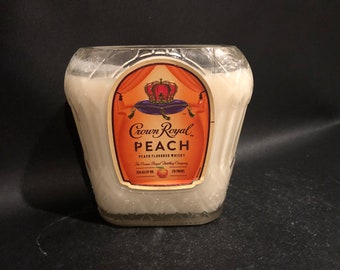 Peach whiskey candle - Crown Peach Bottle - soy wax - DECONSTRUCTED CA –  Deconstructed Candles