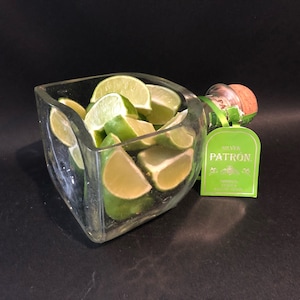 Patron Tequila Snack Dish/Patron Candy Dish/Patron Cigar Ashtray/Patron Bowl/Patron Tequila Gift/ Bottle Bowl/Patron succulent/Patron Bottle