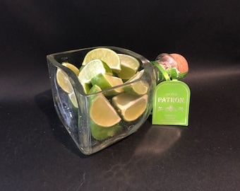Patron Tequila Snack Dish/Patron Candy Dish/Patron Cigar Ashtray/Patron Bowl/Patron Tequila Gift/ Bottle Bowl/Patron succulent/Patron Bottle