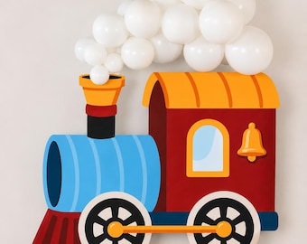 Printable Vintage Train Party Backdrop | Photo Booth Wall Art for a Kids Choo Choo Train Birthday