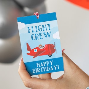 Personalized Vintage Flight Crew VIP Pass, Airplane Birthday Party, Airplane Birthday, Airplane Party, Airplane Decor, Time Flies Party