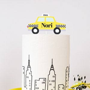New York Taxi Cake Topper, New York City Birthday Party, NYC Themed Party, New York Bistro Party, Taxi Cake Topper, City Cake topper, NYC