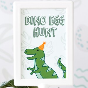 Dino Egg Hunt Party Sign, Dinosaur Welcome Sign, Three-Rex, Jurassic Park Birthday Party, Jurassic World Party, Dinosaur Party Decor