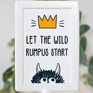 Wild Rumpus Party Sign, Where the Wild Things Are Welcome Sign, Wild Things Decor, Wild one birthday, wild things birthday, Wild Things Sign