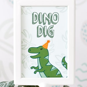 Dino Dig Party Sign, Dinosaur Welcome Sign, Three-Rex, Jurassic Park Birthday Party, Jurassic World Party, Dinosaur Party Decor