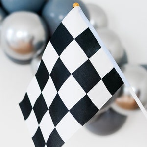 Vintage Race Car Checkered Flags | Racing Party Decorations, Fast One Birthday, Two Fast Party Decor, Checkered Flag Party Supplies, Cars