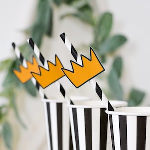 Crown Straws, Wild Things Birthday Party, Wild one birthday party, where the wild things are theme, wild things party decor, wild one decor
