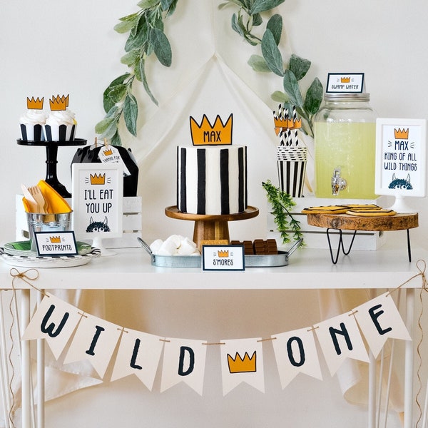 Wild One Garland, Wild Things Banner, Where the wild things are, Wild one birthday, wild things birthday, Wild Things Decor Party Supplies