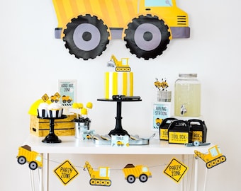 Construction Party Garland, Construction Banner, Construction Birthday Party, Construction Birthday, Construction Party Decorations