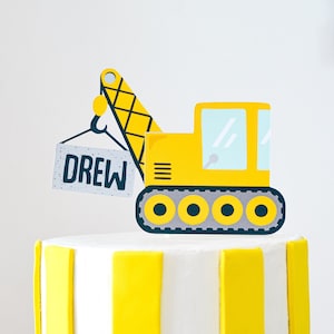 Construction Cake Topper, Construction Party Cake Decor, Construction Birthday Party, Construction Birthday, Construction Party Decorations