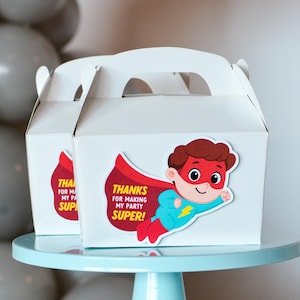 Superhero Sticker Gift Tags | Thanks for Flying By Stickers | Superhero Goody Bag Tags | Comic Book Birthday Favors | Hero Party Decor