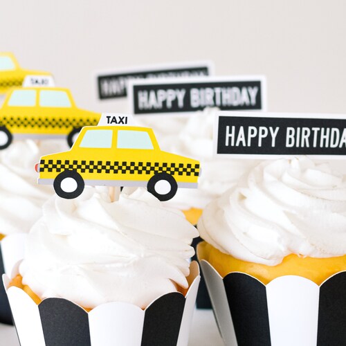 New York City Cupcake Toppers New York Birthday Party NYC Etsy