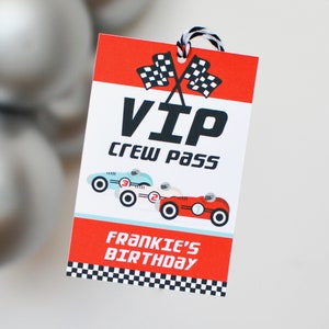 Gepersonaliseerde VIP-kaarten raceauto's voor kinderen | Aangepaste VIP-passen voor verjaardagsfeestjes raceauto, Fast One & Two Fast-thema's, autofeestdecor