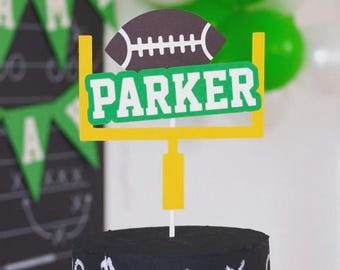 Personalized Football Cake Topper | Sports Cake Decor for a Kids Birthday or Football Tailgate Party