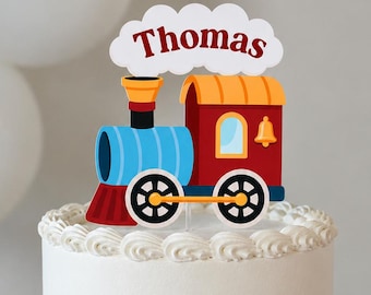 Personalized Train Cake Topper | Custom Chugga Chugga Two Two Birthday Cake Decor for Kids