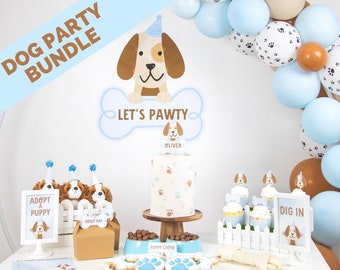 Dog Party Bundle, Adopt puppy, adopt puppy decor, puppy decor, puppy party, dog decor, dog party, puppy theme, puppy garland, puppy banner