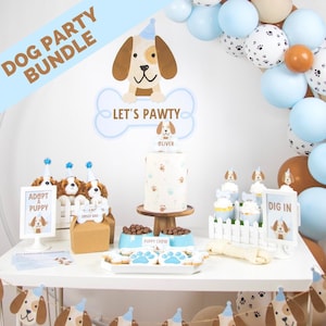 Dog Party Bundle, Adopt puppy, adopt puppy decor, puppy decor, puppy party, dog decor, dog party, puppy theme, puppy garland, puppy banner