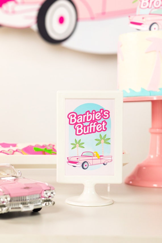 Idée de cadeau d'invité pour un goûter d'anniversaire sur le thème de  Barbie. Kit de réalisation en vente sur le s…